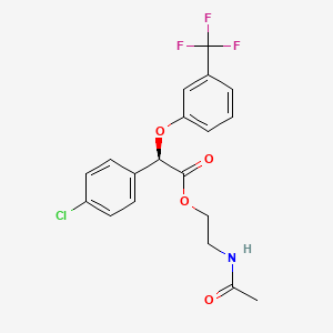 molecular formula C19H17ClF3NO4 B1666086 Arhalofenate CAS No. 24136-23-0
