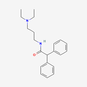 molecular formula C21H28N2O B1666090 N-(3-Diethylaminopropyl)-2,2-diphenylacetamide CAS No. 298-60-2