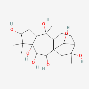molecular formula C20H34O7 B1666097 Asebotoxin V, bisdeacyl- CAS No. 56663-60-6