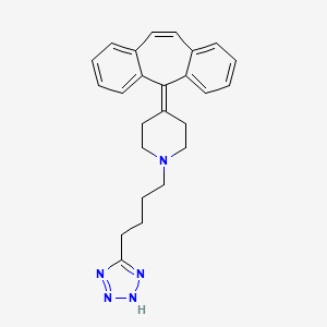 molecular formula C25H27N5 B1666103 4-(5H-Dibenzo[a,d]cyclohepten-5-ylidene)-1-[4-(2H-tetrazol-5-yl)butyl]-piperidine CAS No. 162640-98-4
