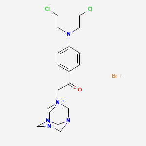 1-(p-(Bis(2-chloroethyl)amino)phenacyl)-3,5,7-triaza-1-azoniaadamantane bromide