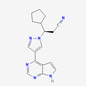 molecular formula C17H18N6 B1666119 Ruxolitinib CAS No. 941678-49-5