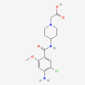 molecular formula C15H20ClN3O4 B1666120 AU-130 free base CAS No. 246870-96-2
