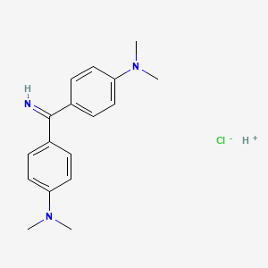 molecular formula C17H21N3.ClH<br>C17H22ClN3 B1666133 Auramine O CAS No. 2465-27-2