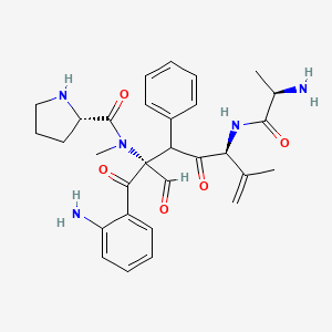 molecular formula C30H37N5O5 B1666145 Avellanin B CAS No. 110297-46-6