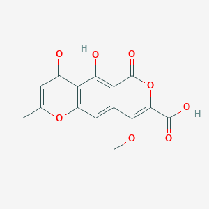 molecular formula C15H10O8 B1666146 Lateropyrone CAS No. 93752-78-4