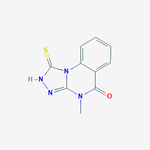 molecular formula C10H8N4OS B166617 4-methyl-1-sulfanylidene-2H-[1,2,4]triazolo[4,3-a]quinazolin-5-one CAS No. 127570-96-1