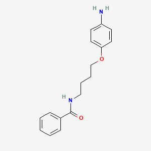 B1666178 BENZAMIDE, N-(4-(p-AMINOPHENOXY)BUTYL)- CAS No. 101587-77-3