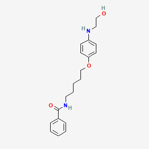 molecular formula C20H26N2O3 B1666180 N-[5-[4-(2-hydroxyethylamino)phenoxy]pentyl]benzamide CAS No. 103387-97-9