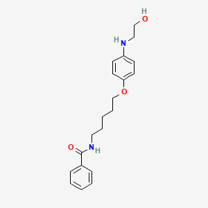 molecular formula C20H26N2O3 B1666180 BENZAMIDE, N-(5-(p-((2-HYDROXYETHYL)AMINO)PHENOXY)PENTYL)- CAS No. 103387-97-9