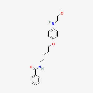 molecular formula C21H28N2O3 B1666181 N-[5-[4-(2-methoxyethylamino)phenoxy]pentyl]benzamide CAS No. 119299-66-0