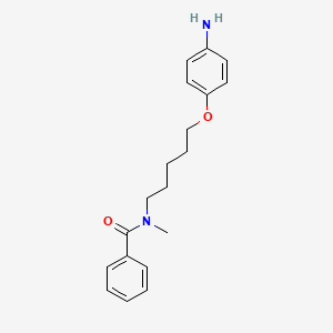 molecular formula C19H24N2O2 B1666182 BENZAMIDE, N-(5-(p-AMINOPHENOXY)PENTYL)-N-METHYL- CAS No. 102008-49-1