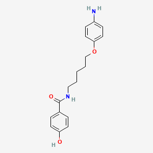 molecular formula C18H22N2O3 B1666183 N-[5-(4-aminophenoxy)pentyl]-4-hydroxybenzamide CAS No. 108367-29-9