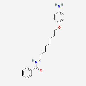 molecular formula C21H28N2O2 B1666184 N-[8-(4-aminophenoxy)octyl]benzamide CAS No. 102453-56-5