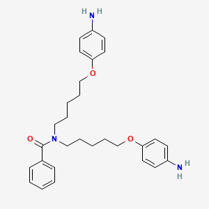 molecular formula C29H37N3O3 B1666187 N,N-bis[5-(4-aminophenoxy)pentyl]benzamide CAS No. 103161-39-3