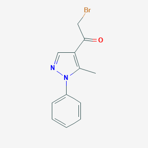molecular formula C12H11BrN2O B166619 2-Bromo-1-(5-methyl-1-phenyl-1H-pyrazol-4-yl)-1-ethanone CAS No. 137577-00-5