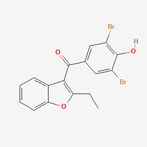 molecular formula C17H12Br2O3 B1666195 Benzbromarone CAS No. 3562-84-3