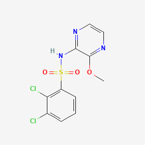 molecular formula C11H9Cl2N3O3S B1666207 2,3-dichloro-N-(3-methoxypyrazin-2-yl)benzenesulfonamide CAS No. 566203-88-1