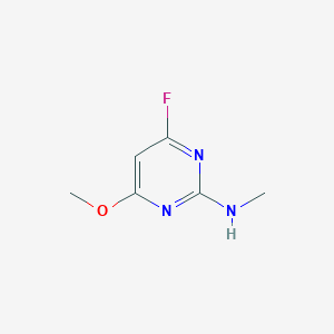 molecular formula C6H8FN3O B166621 4-fluoro-6-methoxy-N-methylpyrimidin-2-amine CAS No. 130687-29-5