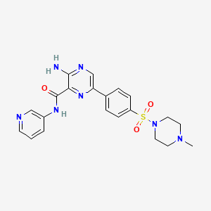 molecular formula C21H23N7O3S B1666211 AZD2858 CAS No. 486424-20-8