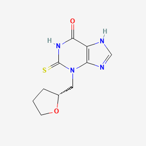 molecular formula C10H12N4O2S B1666224 3-[[(2R)-oxolan-2-yl]methyl]-2-sulfanylidene-7H-purin-6-one CAS No. 618913-30-7