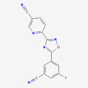 molecular formula C15H6FN5O B1666227 AZD6538 