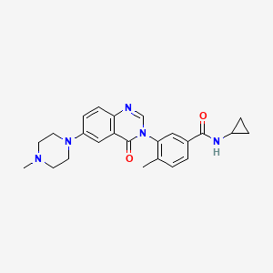 molecular formula C24H27N5O2 B1666229 AZD 6703 CAS No. 851845-37-9