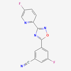 molecular formula C14H6F2N4O B1666246 AZD 9272 CAS No. 327056-26-8