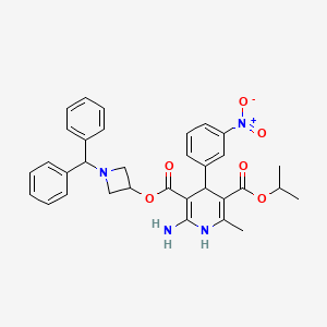molecular formula C33H34N4O6 B1666253 Azelnidipine CAS No. 123524-52-7