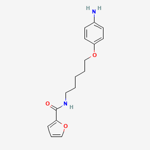 molecular formula C16H20N2O3 B1666265 2-FURAMIDE, N-(5-(p-AMINOPHENOXY)PENTYL)- CAS No. 101586-79-2
