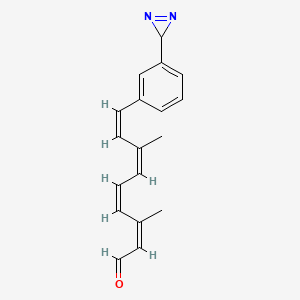 molecular formula C18H18N2O B1666280 (2Z,4Z,6Z,8Z)-9-[3-(3H-二氮杂环-3-基)苯基]-3,7-二甲基壬-2,4,6,8-四烯醛 CAS No. 83374-72-5