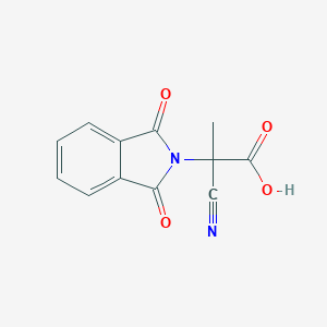 molecular formula C12H8N2O4 B166629 2-Cyano-2-(1,3-dioxoisoindol-2-yl)propanoic acid CAS No. 131980-11-5