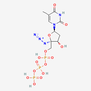 molecular formula C10H16N5O14P3 B1666320 4'-叠氮胸苷 5'-三磷酸 CAS No. 140158-13-0