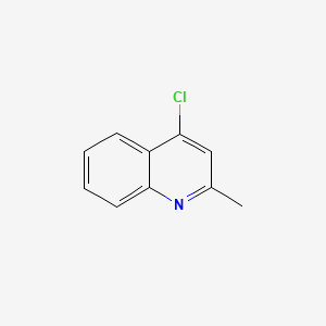 molecular formula C10H8ClN B1666326 4-Chloro-2-methylquinoline CAS No. 4295-06-1