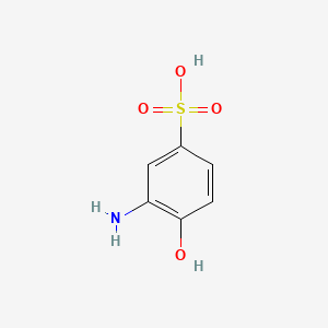 molecular formula C6H7NO4S B1666330 3-氨基-4-羟基苯磺酸 CAS No. 98-37-3