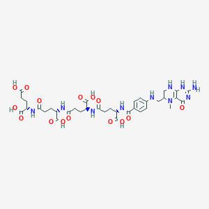 molecular formula C35H46N10O15 B1666345 5-Methyltetrahydrofolate triglutamate CAS No. 50998-20-4