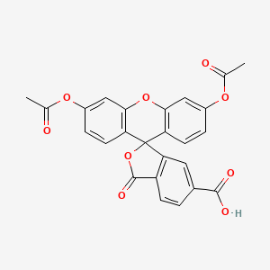 molecular formula C25H16O9 B1666351 6-羧基荧光素二乙酸酯 CAS No. 3348-03-6