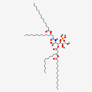 molecular formula C62H118NO14P B1666371 [(2R,4S,5R)-5,6-dihydroxy-1-oxo-4-phosphonooxy-2-[[(3R)-3-tetradecanoyloxytetradecanoyl]amino]hexan-3-yl] (3R)-3-tetradecanoyloxytetradecanoate CAS No. 149118-02-5