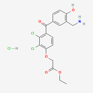 molecular formula C18H18Cl3NO5 B1666392 A-49816 hydrochloride CAS No. 78235-46-8