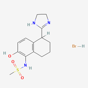 N-[5-(4,5-dihydro-1H-imidazol-2-yl)-2-hydroxy-5,6,7,8-tetrahydronaphthalen-1-yl]methanesulfonamide;hydrobromide