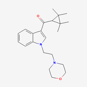 molecular formula C22H30N2O2 B1666410 (1-(2-morpholinoethyl)-1H-indol-3-yl)(2,2,3,3-tetramethylcyclopropyl)methanone CAS No. 895155-26-7