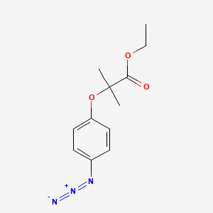 molecular formula C12H15N3O3 B1666418 Ethyl 2-(4-azidophenoxy)-2-methylpropanoate CAS No. 82054-49-7