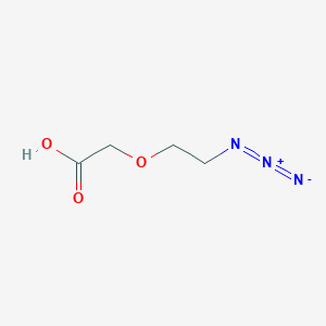 molecular formula C4H7N3O3 B1666422 Azido-PEG1-CH2CO2H CAS No. 79598-48-4