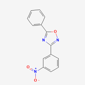 molecular formula C11H21N3O4 B1666426 3-(3-硝基苯基)-5-苯基-1,2,4-噁二唑 CAS No. 20844-48-8