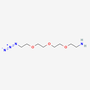 molecular formula C8H18N4O3 B1666428 1-Amino-11-azido-3,6,9-trioxaundecane CAS No. 134179-38-7