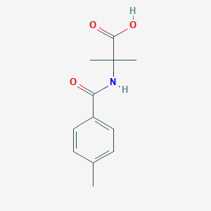 molecular formula C12H15NO3 B166643 2-(4-Methylbenzoylamino)-2-methylpropionic acid CAS No. 129973-03-1
