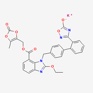 molecular formula C30H23KN4O8 B1666441 Azilsartan kamedoxomil CAS No. 863031-24-7