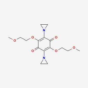 molecular formula C16H22N2O6 B1666445 Aziridyl benzoquinone CAS No. 800-24-8