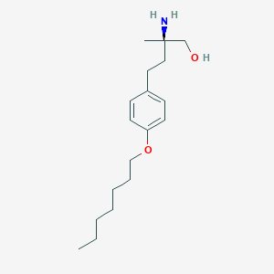 molecular formula C18H31NO2 B1666459 (2R)-2-amino-4-(4-heptoxyphenyl)-2-methylbutan-1-ol CAS No. 241476-71-1