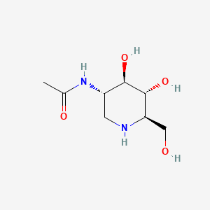molecular formula C8H16N2O4 B1666460 2-Acetamido-1,2-Dideoxynojirmycin CAS No. 105265-96-1